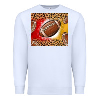 White team color red and gold football Premium Sweatshirt - MaliasSmallBusiness