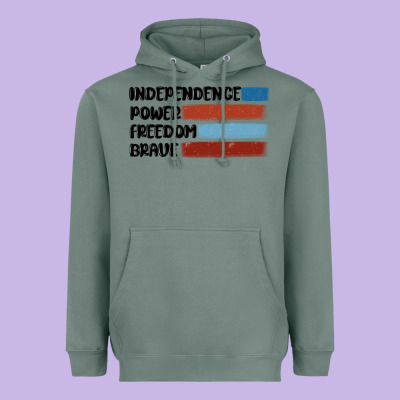 Indepence Power Freedom Brave Heavyweight Hoodie Designed By Maliassmallbusiness