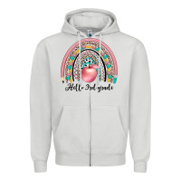Dove Grey hello 3rd grade Zipper Hoodie - JahusDesignShop