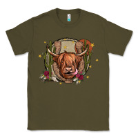 Army Green cow Classic Tee - JahusDesignShop
