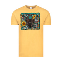 American Bison Wıth Sunflower And Gemstone Vintage Tee | Teevron