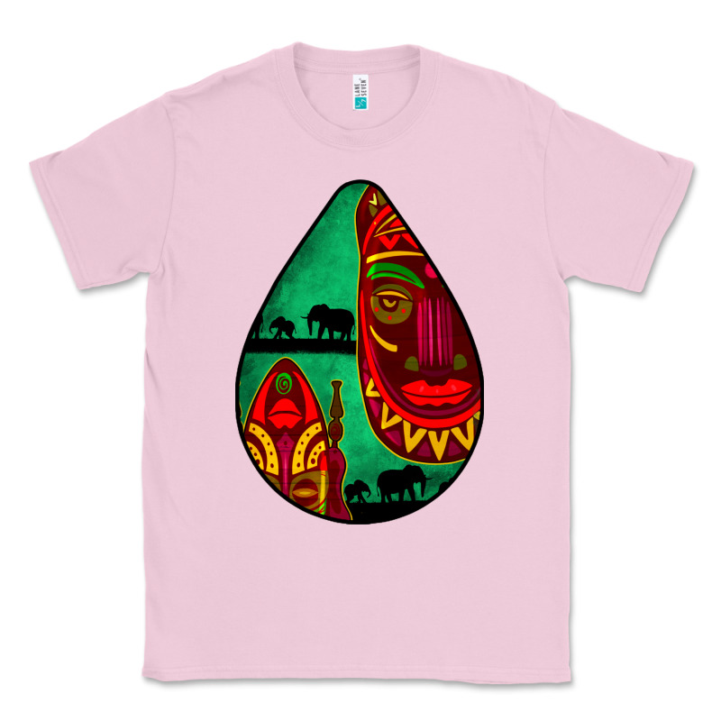 African Masks Teardrop  3 Classic Tee by BundleAndBundleShop | Teevron