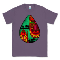 Lavender african masks teardrop  3 Classic Tee - BundleAndBundleShop