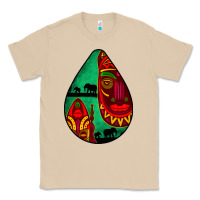 Mushroom african masks teardrop  3 Classic Tee - BundleAndBundleShop