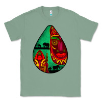 Sage african masks teardrop  3 Classic Tee - BundleAndBundleShop