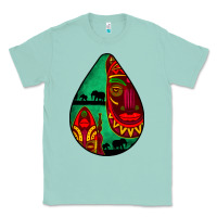 Seafoam african masks teardrop  3 Classic Tee - BundleAndBundleShop