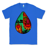 True Royal african masks teardrop  3 Classic Tee - BundleAndBundleShop