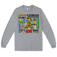 Heather Grey autism awareness Long Sleeve Tee - JahusDesignShop