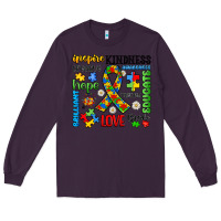 Plum autism awareness Long Sleeve Tee - JahusDesignShop