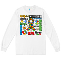 White autism awareness Long Sleeve Tee - JahusDesignShop