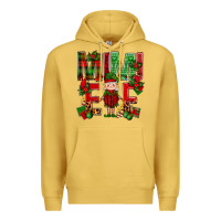 Antique Gold Mimi Elf with Knitting Christmas Premium Hoodie - BundleAndBundleShop
