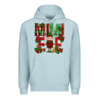 Blue Mist Mimi Elf with Knitting Christmas Premium Hoodie - BundleAndBundleShop