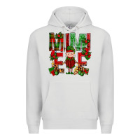 Dove Grey Mimi Elf with Knitting Christmas Premium Hoodie - BundleAndBundleShop