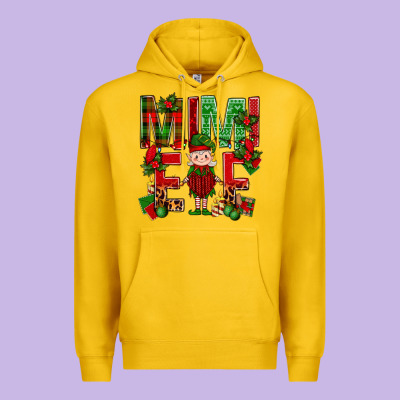 Mimi Elf With Knitting Christmas Premium Hoodie Designed By Bundleandbundleshop
