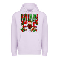 Lilac Mimi Elf with Knitting Christmas Premium Hoodie - BundleAndBundleShop