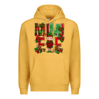 Mustard Mimi Elf with Knitting Christmas Premium Hoodie - BundleAndBundleShop