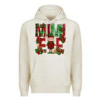 Oatmeal Heather Mimi Elf with Knitting Christmas Premium Hoodie - BundleAndBundleShop