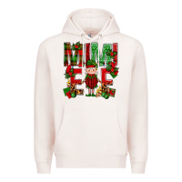 Pale Pink Mimi Elf with Knitting Christmas Premium Hoodie - BundleAndBundleShop