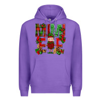 Purple Mimi Elf with Knitting Christmas Premium Hoodie - BundleAndBundleShop