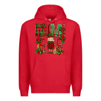 Red Mimi Elf with Knitting Christmas Premium Hoodie - BundleAndBundleShop