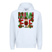 White Mimi Elf with Knitting Christmas Premium Hoodie - BundleAndBundleShop
