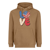 Toasted Coconut love 4th of july Heavyweight Hoodie - MaliasSmallBusiness