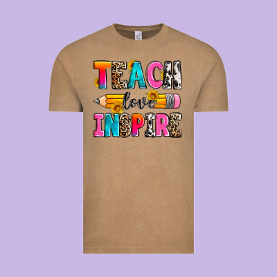 Teach Love Inspire Vintage Tee Designed By Zillion Design Studio