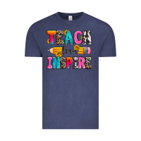 Vintage Denim teach love inspire Vintage Tee - Zillion Design Studio