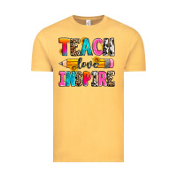 Vintage Mustard teach love inspire Vintage Tee - Zillion Design Studio