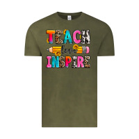 Vintage Olive teach love inspire Vintage Tee - Zillion Design Studio