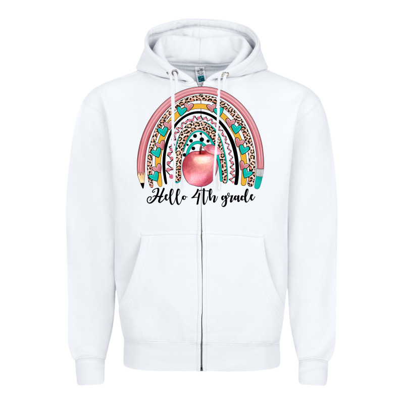 Hello 4th Grade Zipper Hoodie by JahusDesignShop | Teevron