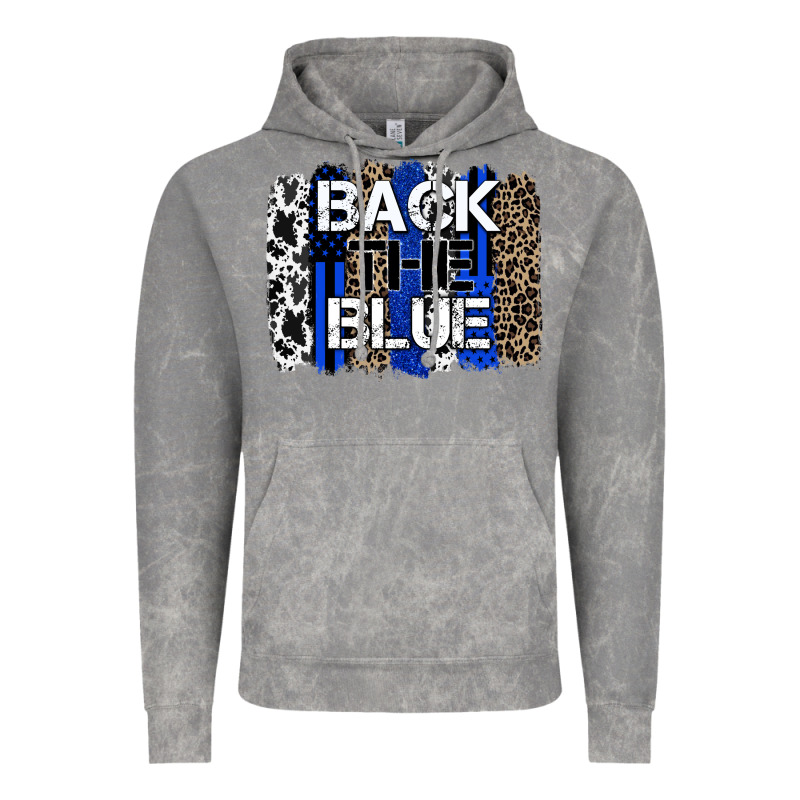 Back The Blue Brushstroke Vintage Hoodie by Zillion Design Studio | Teevron