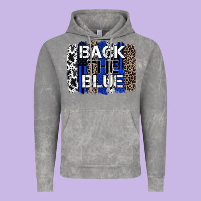 Back The Blue Brushstroke Vintage Hoodie Designed By Zillion Design Studio