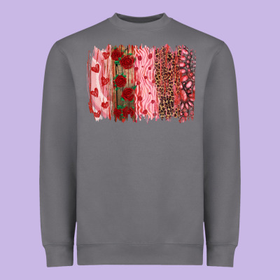 Valentine's Day Brushstrokes Heavyweight Sweatshirt Designed By Ranaportraitstore