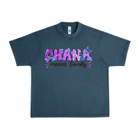 Midnight Navy ohana means family with stitch Urban Heavy Tee - texasbilliewilder