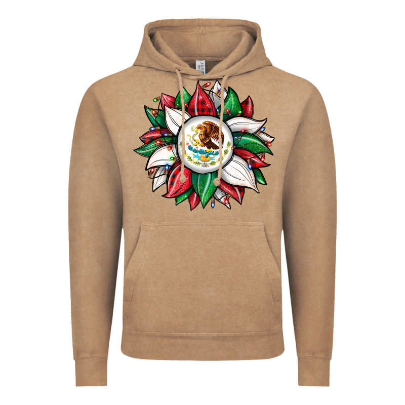 Christmas Sunflower Mexican Flag Vintage Hoodie by JahusDesignShop | Teevron