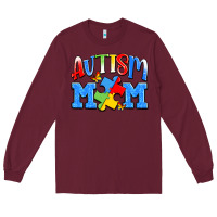Burgundy autism mom Long Sleeve Tee - JahusDesignShop