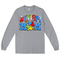 Heather Grey autism mom Long Sleeve Tee - JahusDesignShop