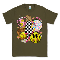 Army Green retro softball Classic Tee - JahusDesignShop