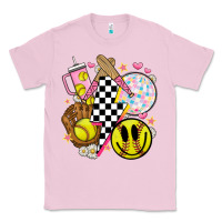Bubblegum Pink retro softball Classic Tee - JahusDesignShop