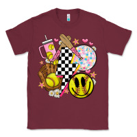 Burgundy retro softball Classic Tee - JahusDesignShop