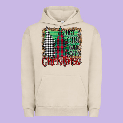 Womens Just A Girl Who Loves Christmas Funny Urban Hoodie Designed By Bettercallsaul
