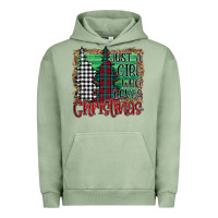 Pigment Oil Green Womens Just a Girl Who Loves Christmas Funny Urban Hoodie - Bettercallsaul
