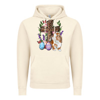 Vintage Artic Easter bunny and floral cross Vintage Hoodie - RanaPortraitStore