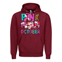 Burgundy pink october Zipper Hoodie - AdoDesignShop