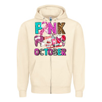Sandshell pink october Zipper Hoodie - AdoDesignShop