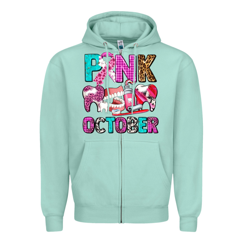 Pink October Zipper Hoodie by AdoDesignShop | Teevron