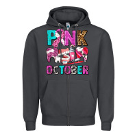 Smoke pink october Zipper Hoodie - AdoDesignShop
