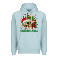 Blue Mist Christmas Vibes Premium Hoodie - BundleAndBundleShop