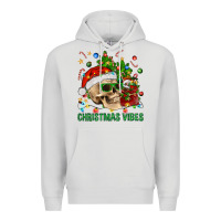 Dove Grey Christmas Vibes Premium Hoodie - BundleAndBundleShop